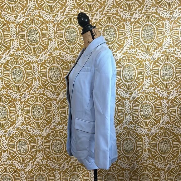 NWT Endless Rose One-Button Down Single-Breasted Boxy Blazer in Blue size XS - Picture 8 of 12